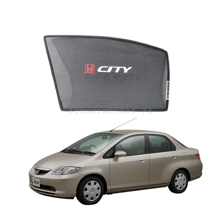 Honda City Foldable & Flexible Side Sunshade With Logo - Model 2003-2006