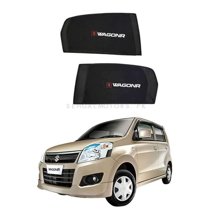 Suzuki Wagon R Foldable & Flexible Side Sunshade With Logo - Model 2014-2021