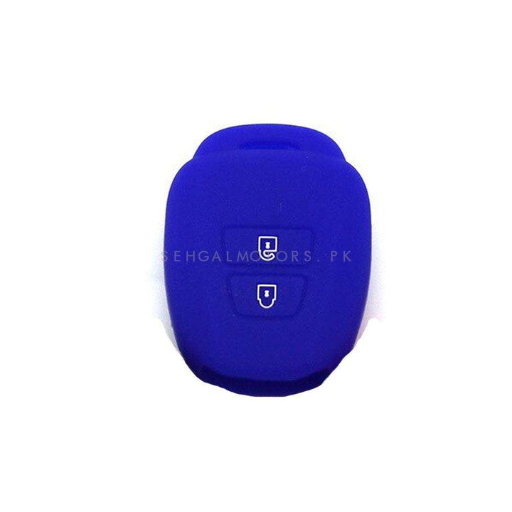 Toyota Vitz PVC Silicone Protection Key Cover Blue - Model 2014-2018
