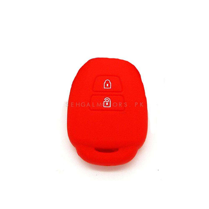 Toyota Vitz PVC Silicone Protection Key Cover Red - Model 2014-2018