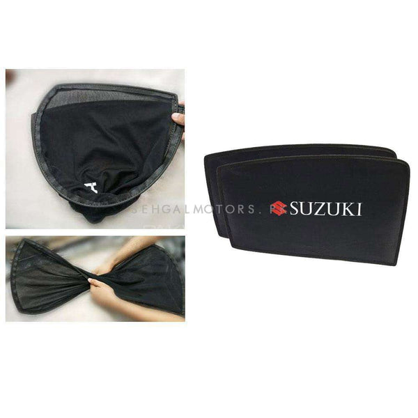 Suzuki Alto Foldable & Flexible Side Sunshade With Logo - Model 2014-2018