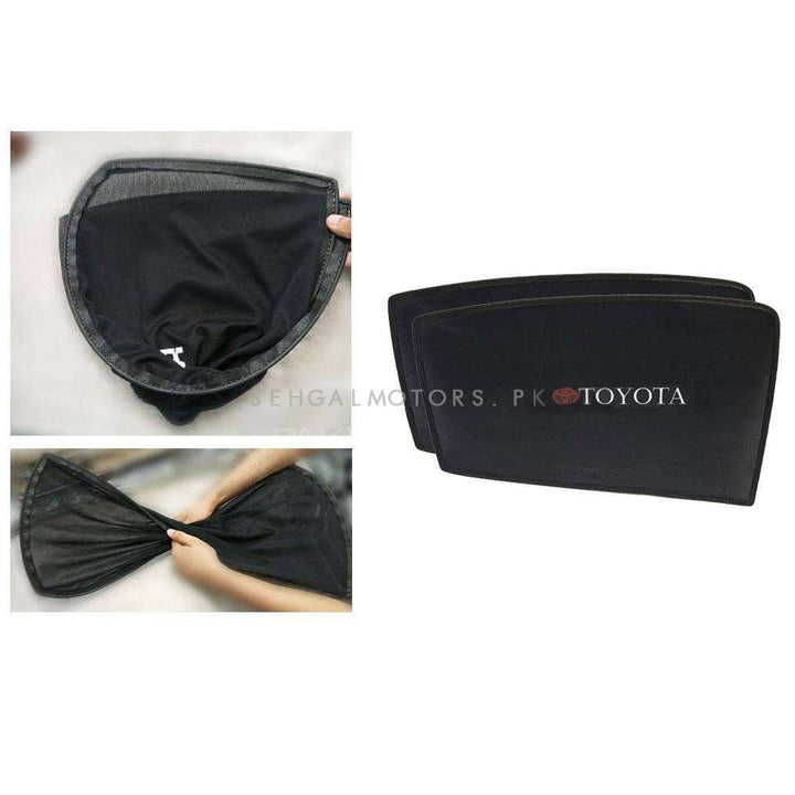 Toyota Fortuner Foldable & Flexible Side Sunshade With Logo - Model 2016-2021