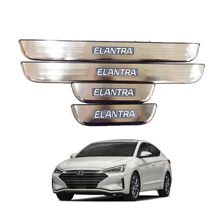 Hyundai Elantra Metal LED Sill Plate - Model 2020-2024