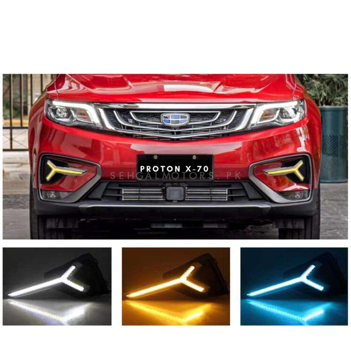 Proton X70 Fog Lamps Lights DRL Cover Arrow Style - Model 2021-2024