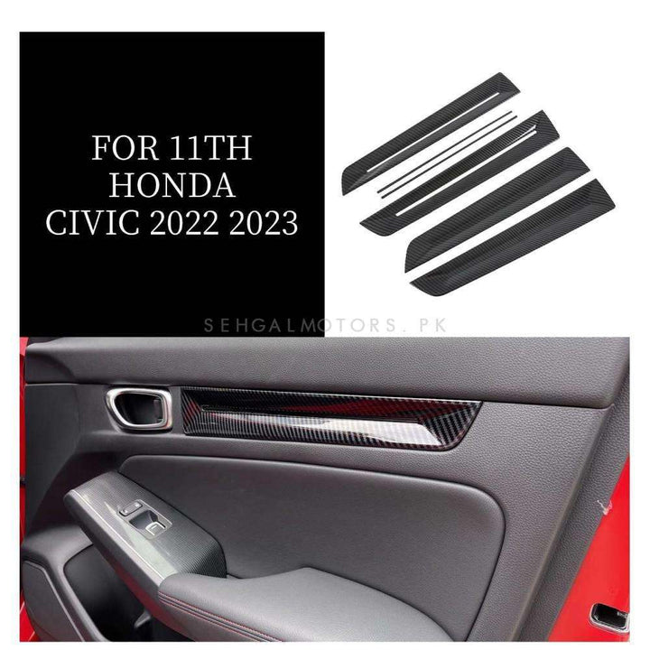 Honda Civic Inner Handle Trims Carbon Fiber - Model 2022-2024