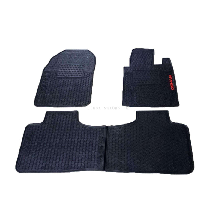 Changan Oshan X7 Custom Fit PVC Rubber Floor Mat Black Mix Design 3 Pcs - Model 2022-2024