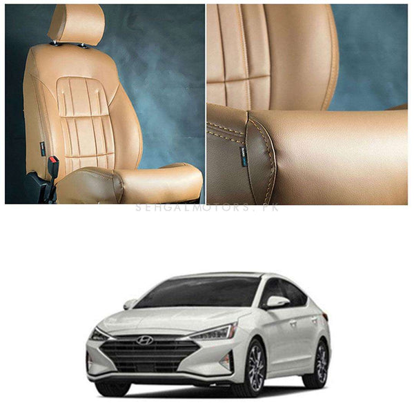 Hyundai Elantra Audi Style Brown Brown Seat Covers - Model 2021-2024