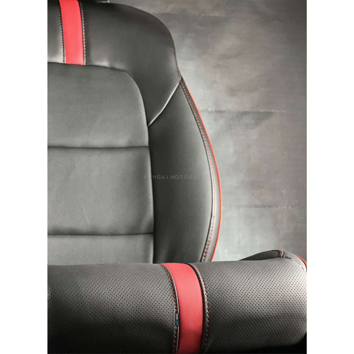 Suzuki Mehran Type R Black Red Seat Covers - Model 1988-2021