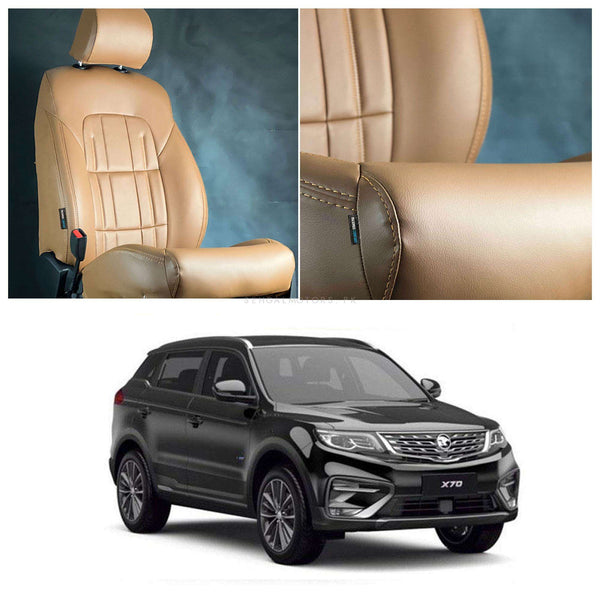 Proton X70 Audi Style Brown Brown Seat Covers - Model 2021-2024