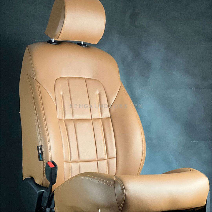 KIA Stonic Audi Style Brown Brown Seat Covers - Model 2021-2022