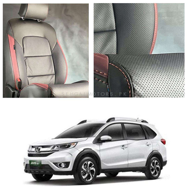 Honda BRV Breathable Black Red Seat Covers - Model 2017-2021