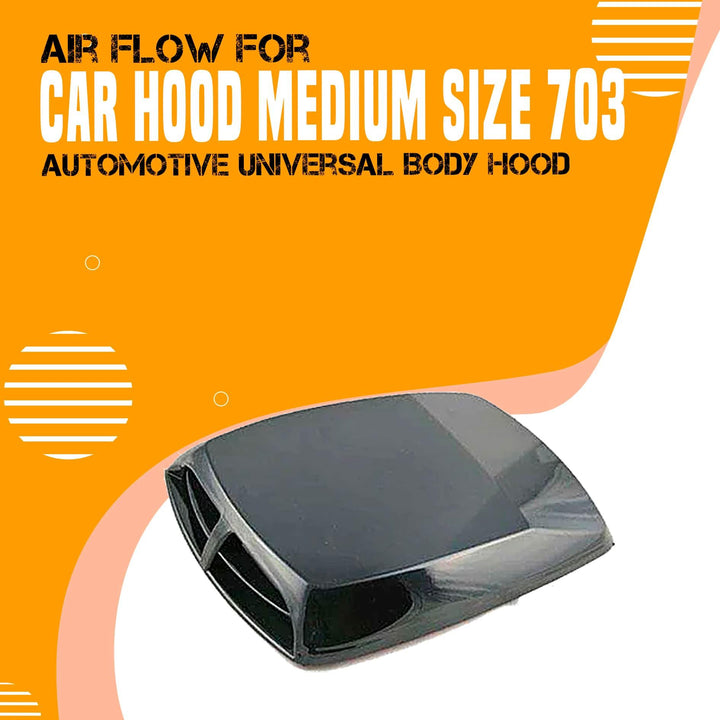 Air Flow For Car Hood Medium Size 703 - Automotive Universal Body Hood Decorative Air Vent | Car Air Inlet Cover SehgalMotors.pk