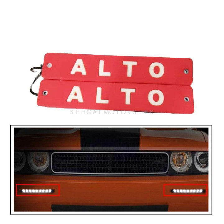 Alto Flexible LED DRL Red - Pair - Daytime Running Lights | Car Styling Led Day Light | DRL Lamp SehgalMotors.pk