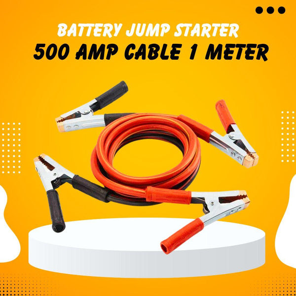 Battery Jump Start 500 AMP Cable 1 Meter - SM-500 - Emergency Battery Booster Jump Starter SehgalMotors.pk