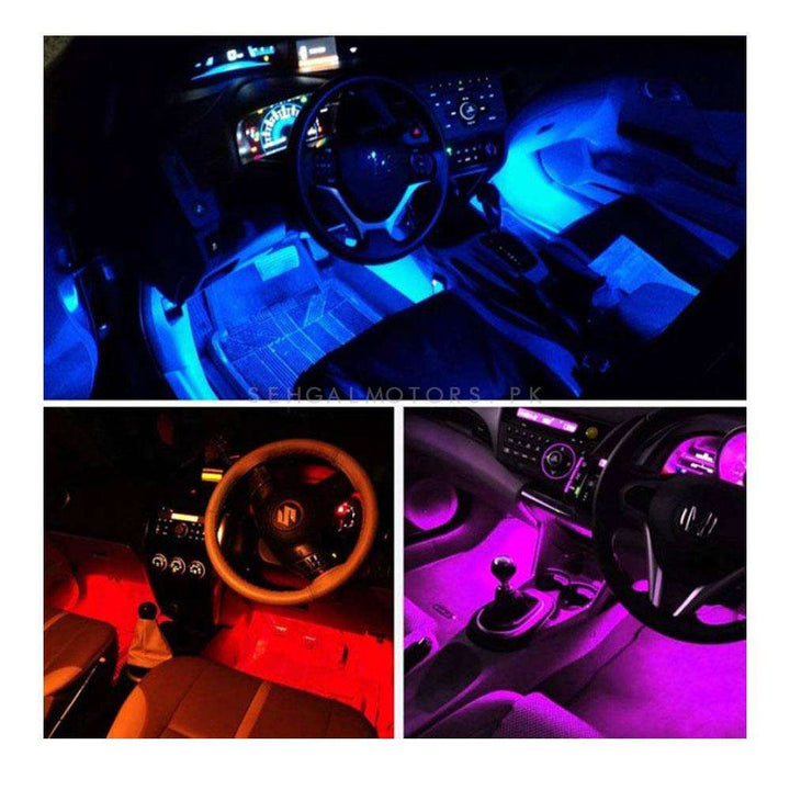 Car Atmosphere App Controlled Ambient Multi Color Light For Interior - Colorful Interior Lamps Controlled Through Mobile SehgalMotors.pk