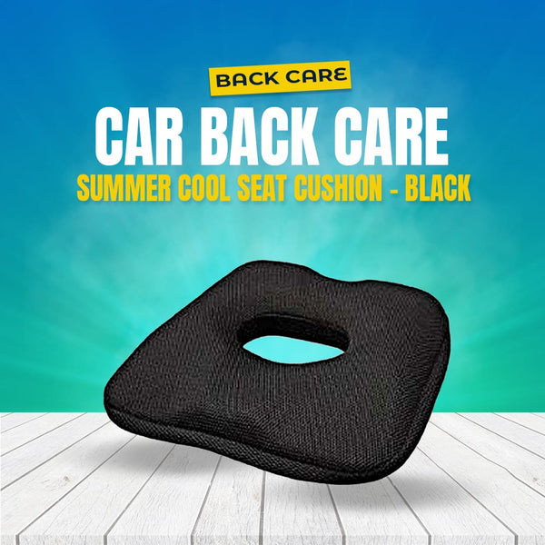 Car Back Care Summer Cool Seat Cushion - Black SehgalMotors.pk
