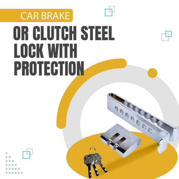 Car Brake or Clutch Steel Lock With Protection Anti-Corrosion Anti Theft JB-8011 SehgalMotors.pk