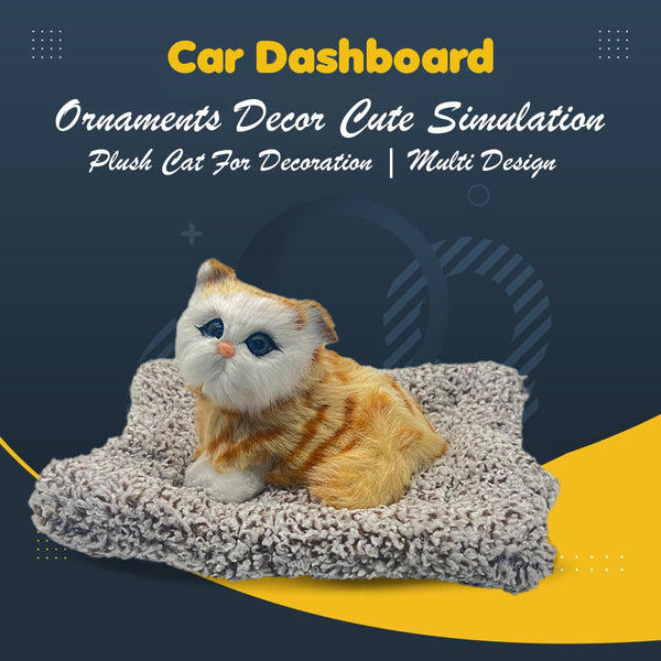 Car Dashboard Ornaments Decor Cute Simulation Plush Cat For Decoration | Multi Design SehgalMotors.pk