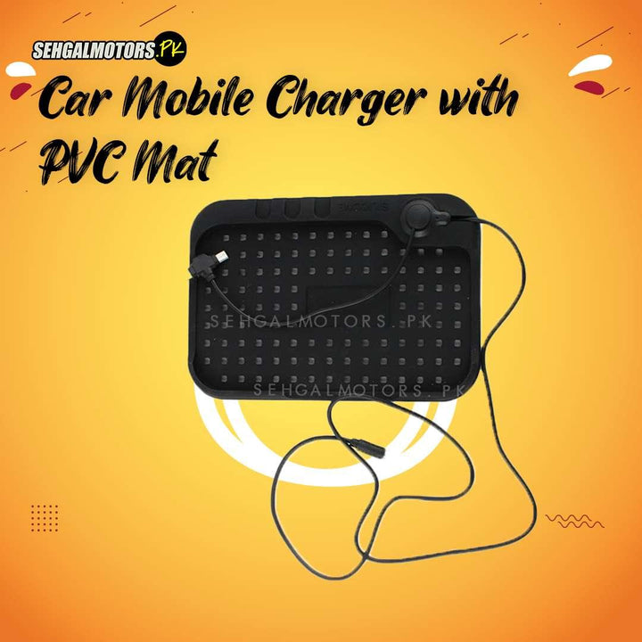 Car Mobile Charger with PVC Mat SehgalMotors.pk