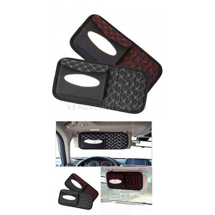 Car Sun Visor / Sunshade Tissue Holder Case Box With Cd Cover SehgalMotors.pk