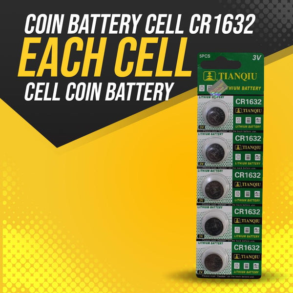 Coin Battery Cell CR1632 - Each Cell - Cell Coin Battery | Button Cell | Button Battery SehgalMotors.pk