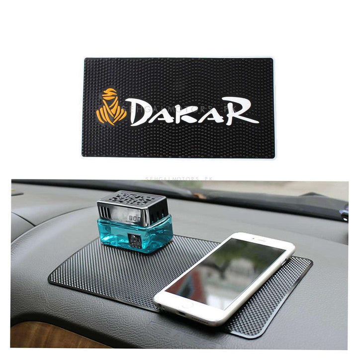 Dakar Yellow Anti-Skid Nonslip Dashboard Mats - Silicon Type Material | Car Anti Slip Mat SehgalMotors.pk
