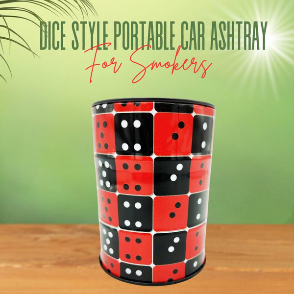 Dice Style Portable Car Ashtray For Smokers SehgalMotors.pk