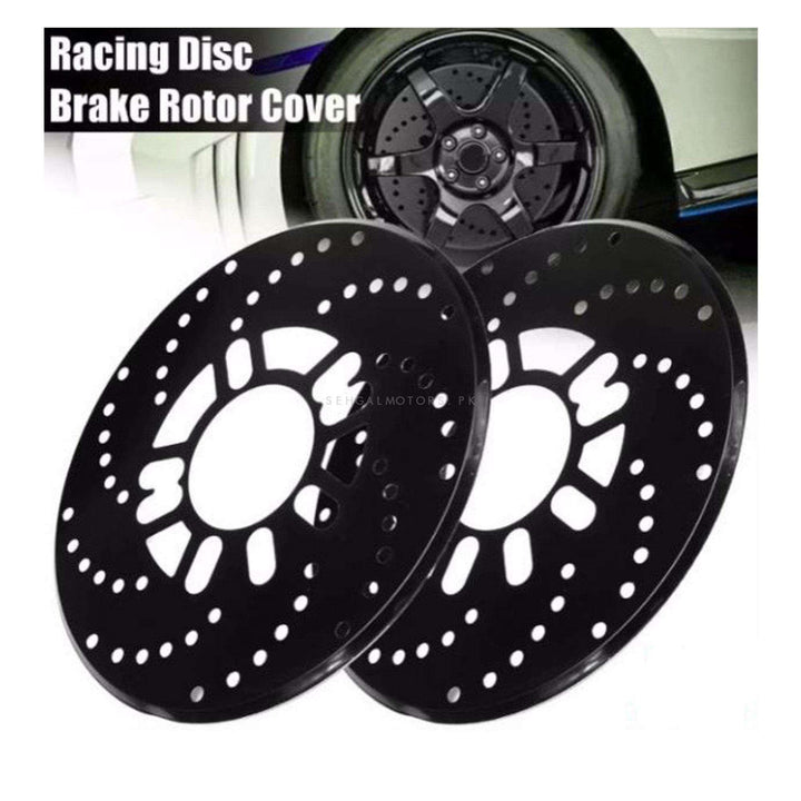 Disc Rotary Plate Cover Black - Pair - Brake Disc Rotors SehgalMotors.pk