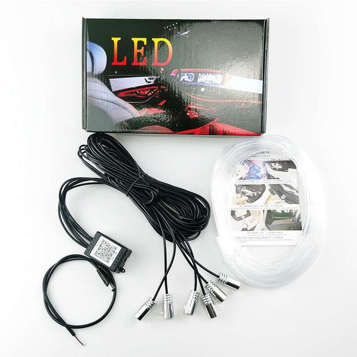 EL Glow Wire for Interior / Dashboard LED Light 6 Points With Acrylic - Multi SehgalMotors.pk