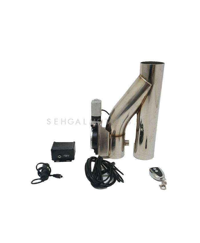 Electronic Remote Silencer Cut Off Exhaust - Stainless Steel Headers Y Pipe Electric Exhaust Cut Out | Cut Out Kit For Exhaust Pipe SehgalMotors.pk