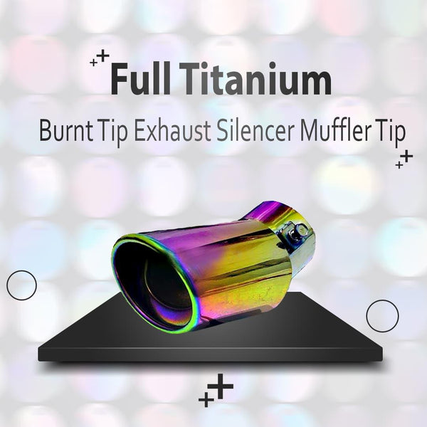 Full Titanium Burnt Tip Exhaust Silencer Muffler Tip SehgalMotors.pk