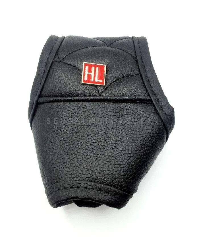 HL Gear Shift Knob For Auto Cover Black - Car Gear Shift Knob Protector Cover PU Leather | Gear Shift Lever Knob Cover SehgalMotors.pk