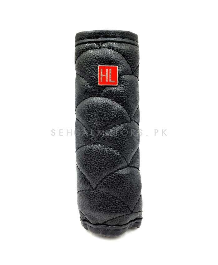HL Hand Brake Leather Cover Black - Leather Hand Brake Cover Protective Sleeve | Parking Brake Case SehgalMotors.pk