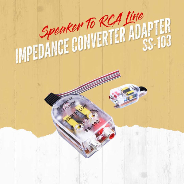 High to Low Impedance Converter Adapter Speaker to RCA Line SS-103 SehgalMotors.pk