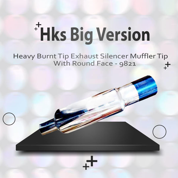 Hks Big Version Heavy Burnt Tip Exhaust Silencer  With Round Face - 9821 SehgalMotors.pk