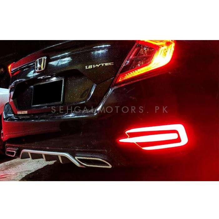 Honda Civic Rear Bumper Brake Lamp Lava Style - Model 2016-2021 SehgalMotors.pk