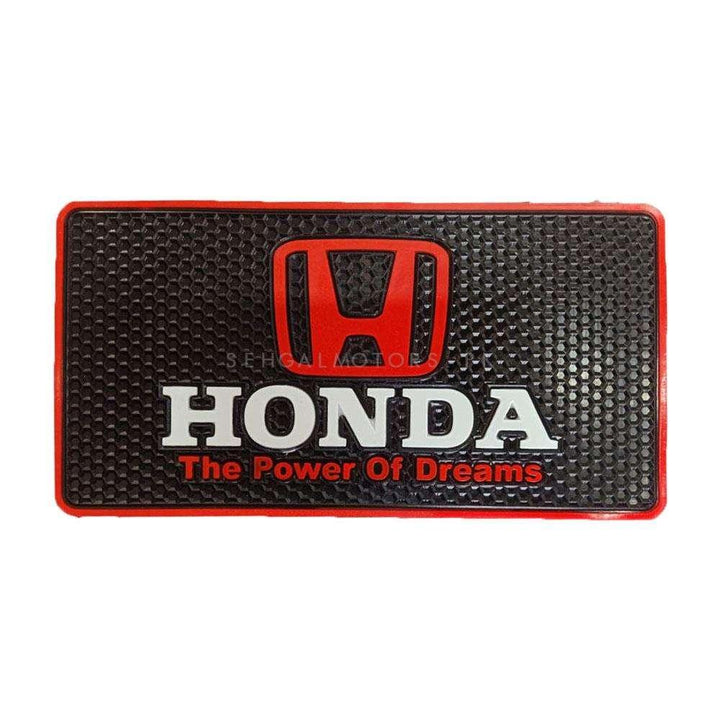 Honda Logo Anti-Skid Nonslip Dashboard Mats - Multi - Silicon Type Material | Car Anti Slip Mat SehgalMotors.pk