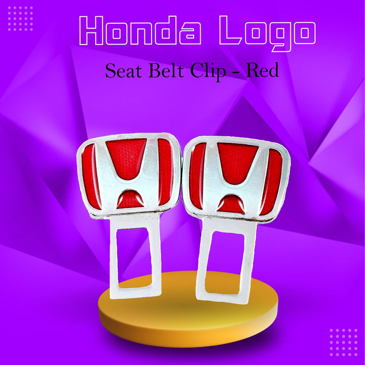Honda Logo Seat Belt Clip - Red - Car Safety Belt Buckle Alarm Canceler Stopper SehgalMotors.pk