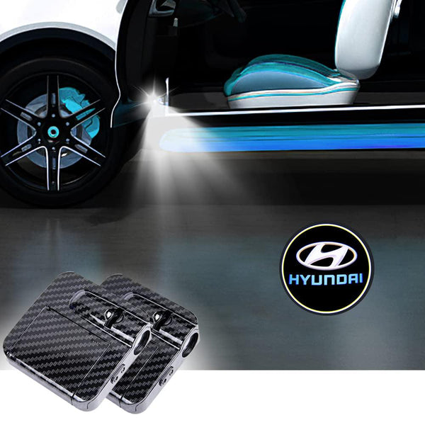 Hyundai Wireless Ghost Shadow Welcome Logo LED Light Door Projectors 2 Pcs - Powered by AA Batteries ( Not included) SehgalMotors.pk