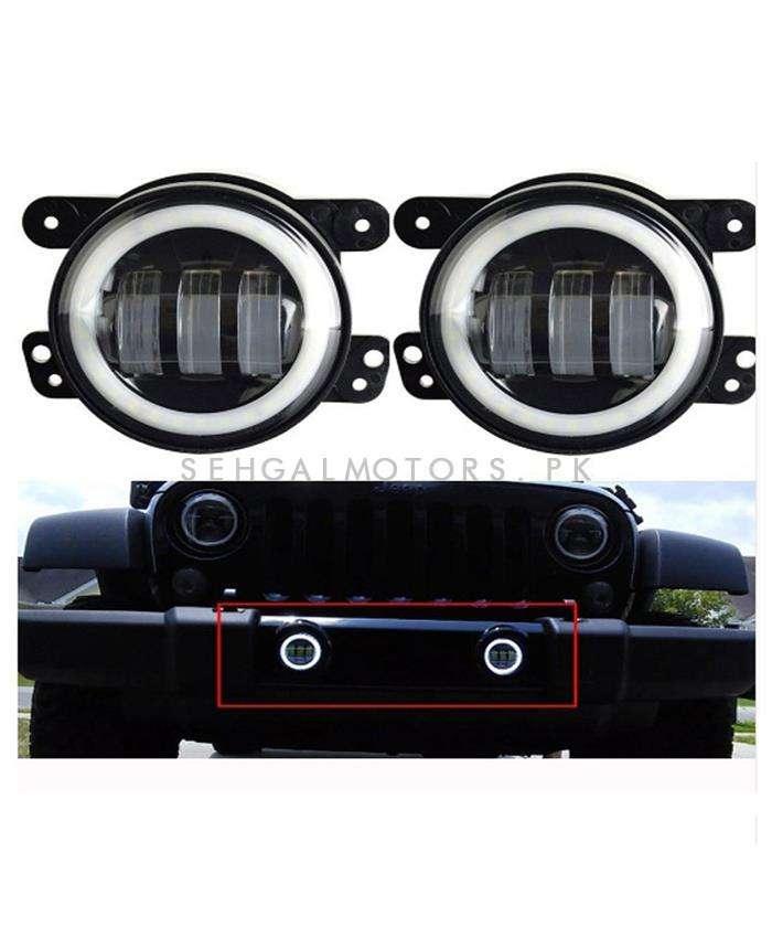 Jeep Fog Lamps Bumper Light Style B Small For Bumper - Pair SehgalMotors.pk