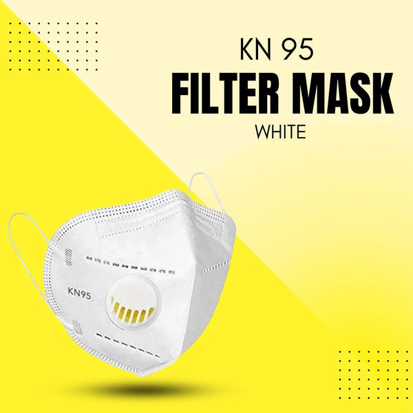 KN 95 Face Mask with Filter White SehgalMotors.pk
