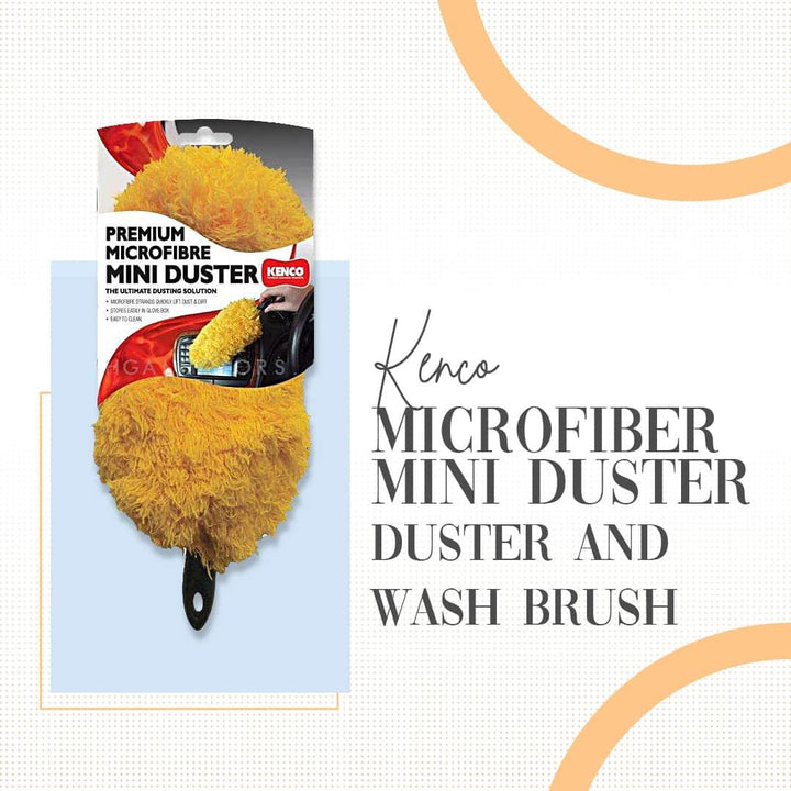 Kenco Premium Microfiber Mini Duster - Duster and Wash Brush | Dusting for Car | Microfiber Wet & Dry Use Duster SehgalMotors.pk