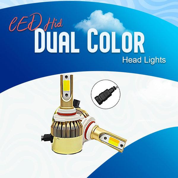 LED Hid Dual Color For Head Lights - Headlamps | Car Front Light - H4 SehgalMotors.pk