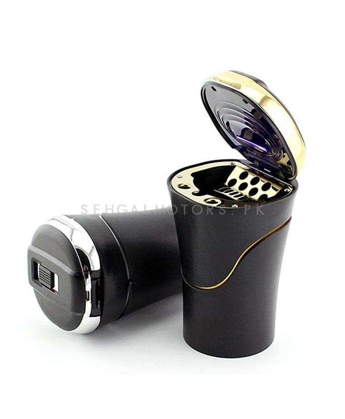 LED Portable Car Ashtray For Smokers with Cigarette e Lighter N09C SehgalMotors.pk