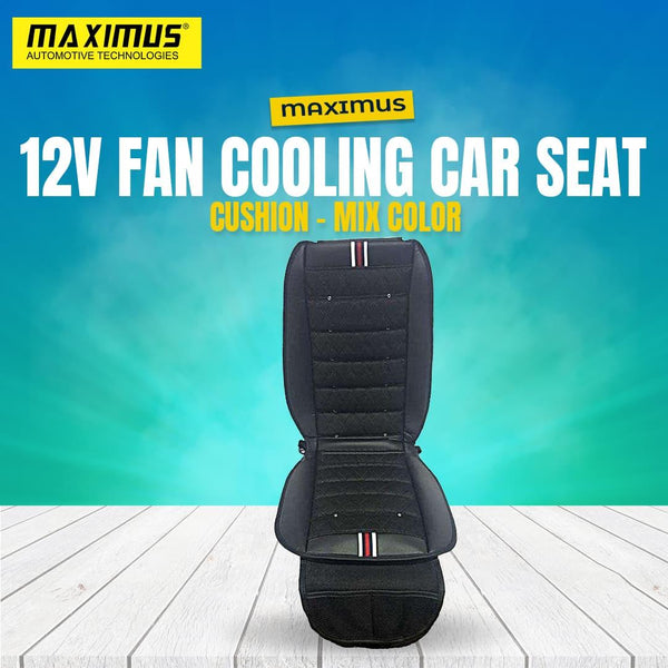 Maximus 12V Fan Cooling Car Seat Cushion - Mix Color SehgalMotors.pk