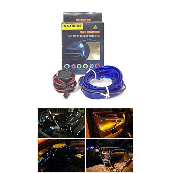 Maximus EL Glow Wire for Interior / Dashboard LED Light 2Meters (6ft) - Blue SehgalMotors.pk