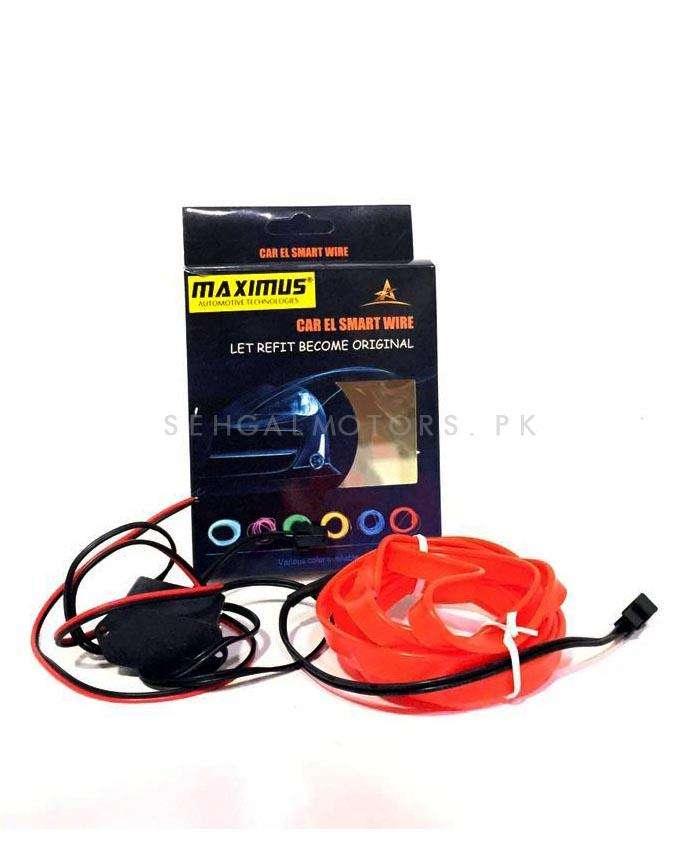 Maximus EL Glow Wire for Interior / Dashboard LED Light 2Meters (6ft) - Red SehgalMotors.pk