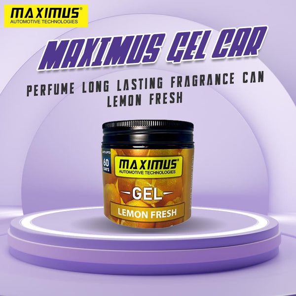 Maximus Gel Car Perfume Long Lasting Fragrance Can - Lemon Fresh SehgalMotors.pk