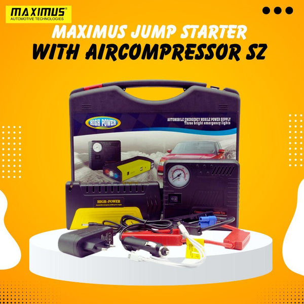 Maximus Jump Starter With Aircompressor SZ High Power SehgalMotors.pk
