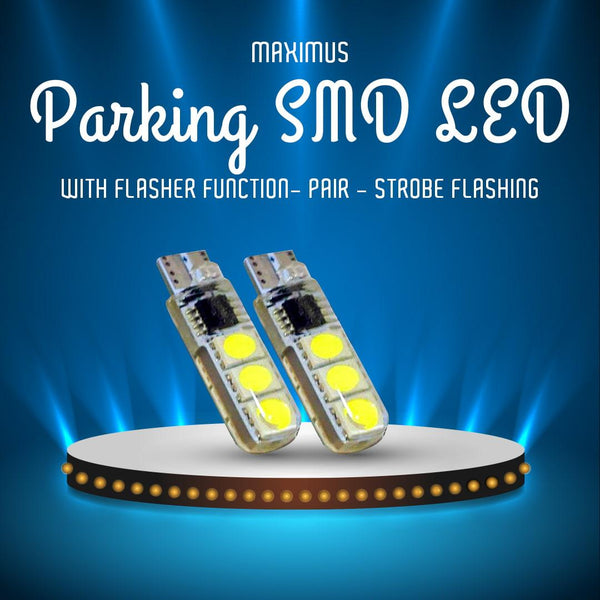 Maximus Parking SMD LED with Flasher Function- Pair - Strobe Flashing SehgalMotors.pk
